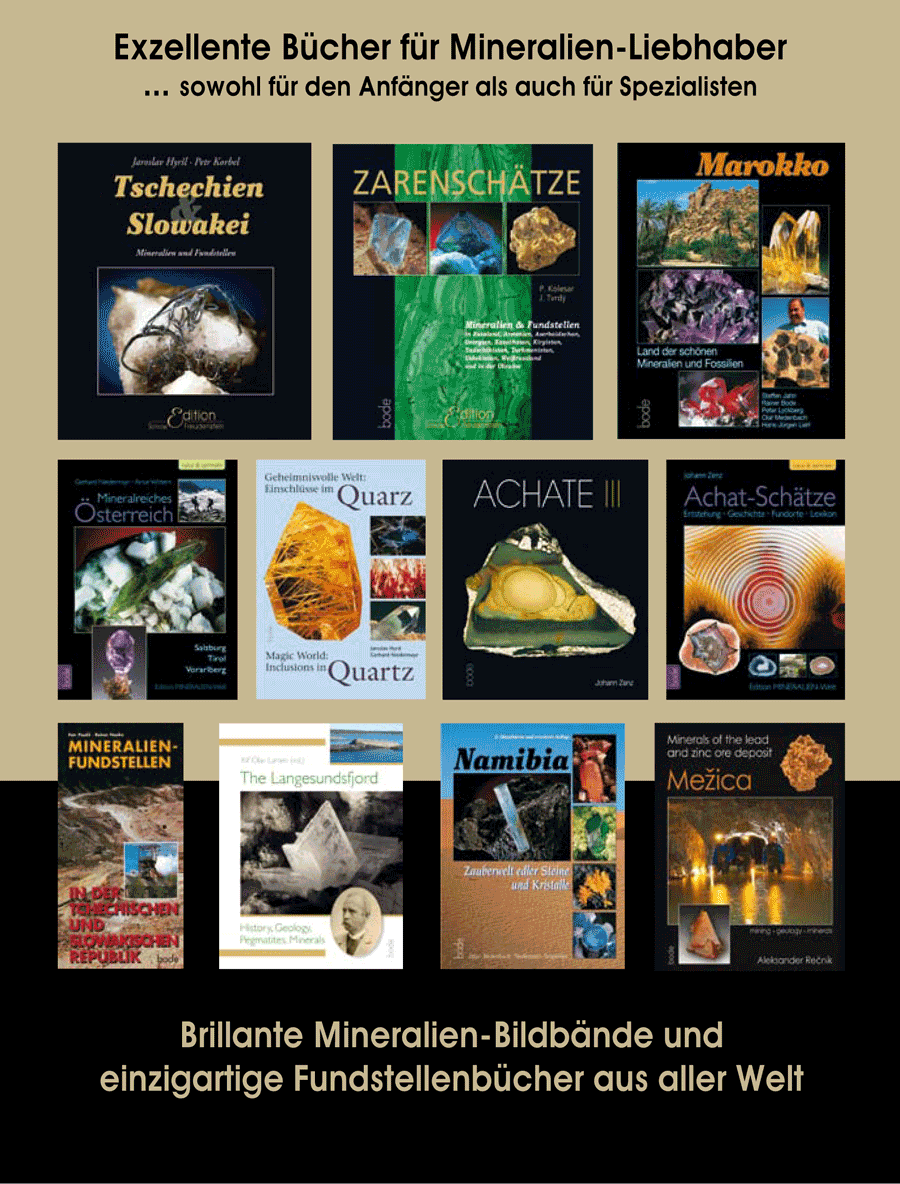 Mineralienbüchen im Bode-Verlag